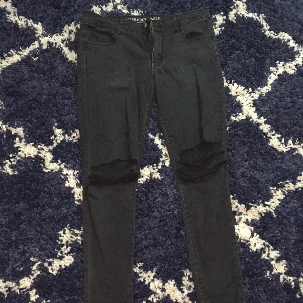 American eagle jeggings super stretch ripped